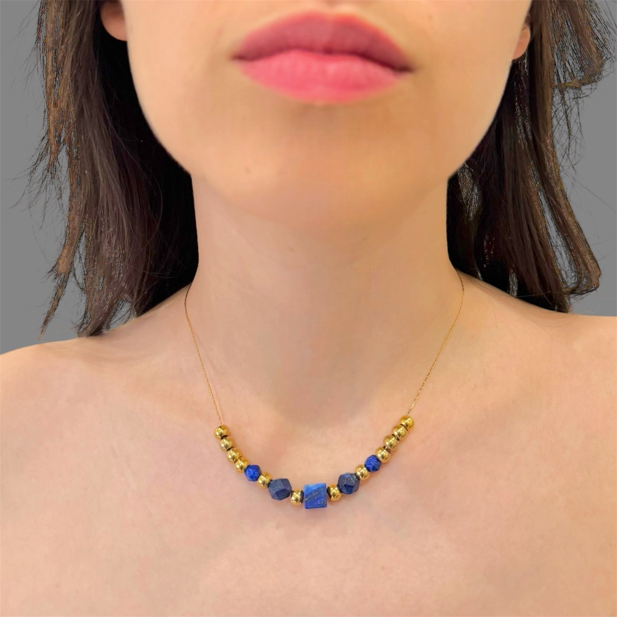 Collana lapis gold Sharifa Crystals
